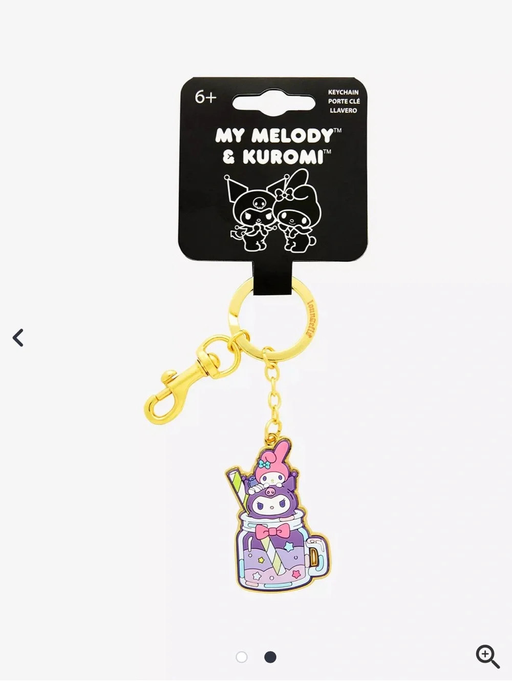 Loungefly Sanrio Kuromi & My Melody Milkshake Keychain - BoxLunch Exclusive